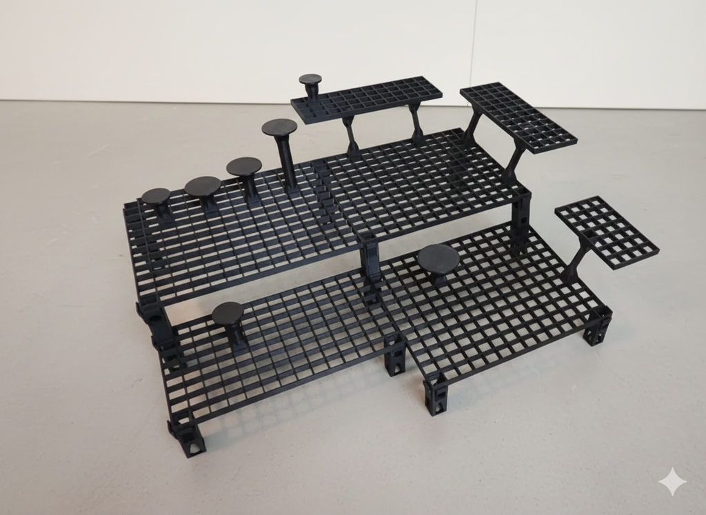 Coralero modular en estantería / estructura