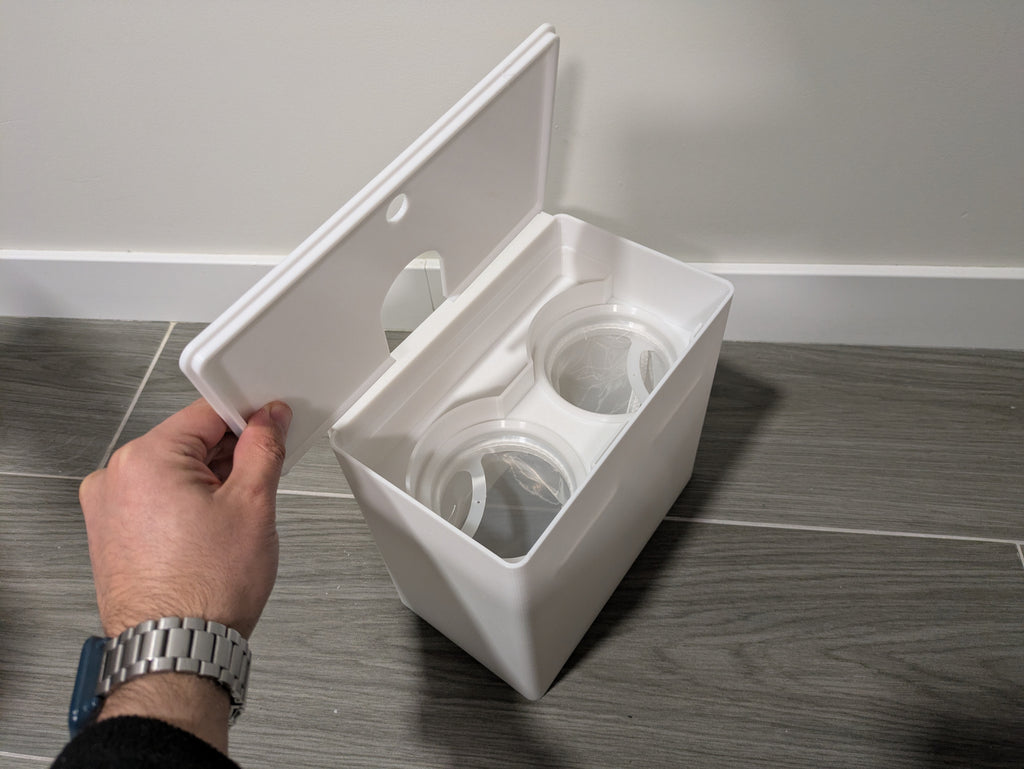 Caja sump de filtrado con soporte para 2 calcetines