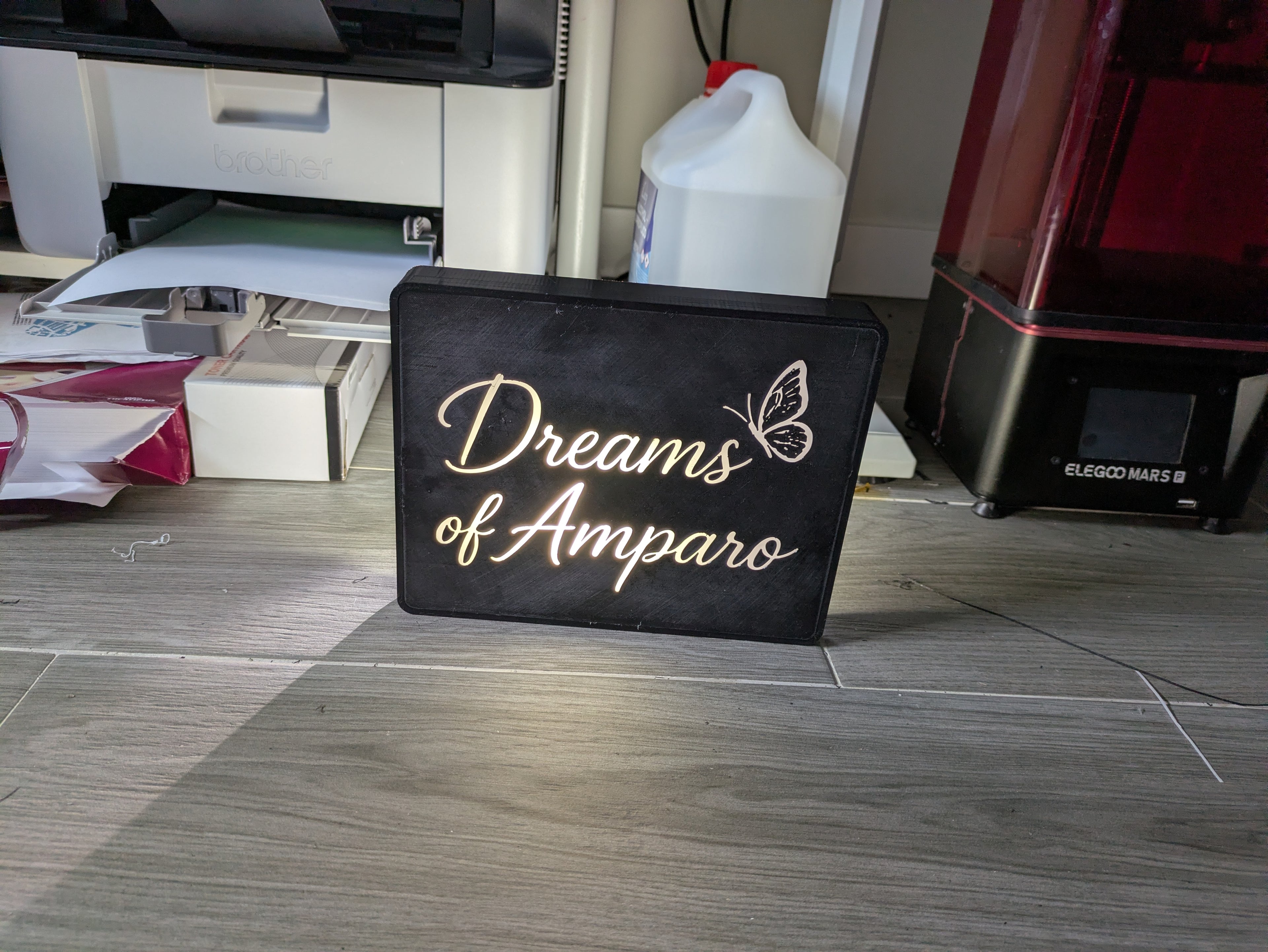 Cartel / letrero con luz